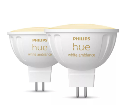 Inteligentne oświetlenie Philips Hue White ambiance Żarówka MR16 GU5.3 400 lm 2 szt. 8719514491588